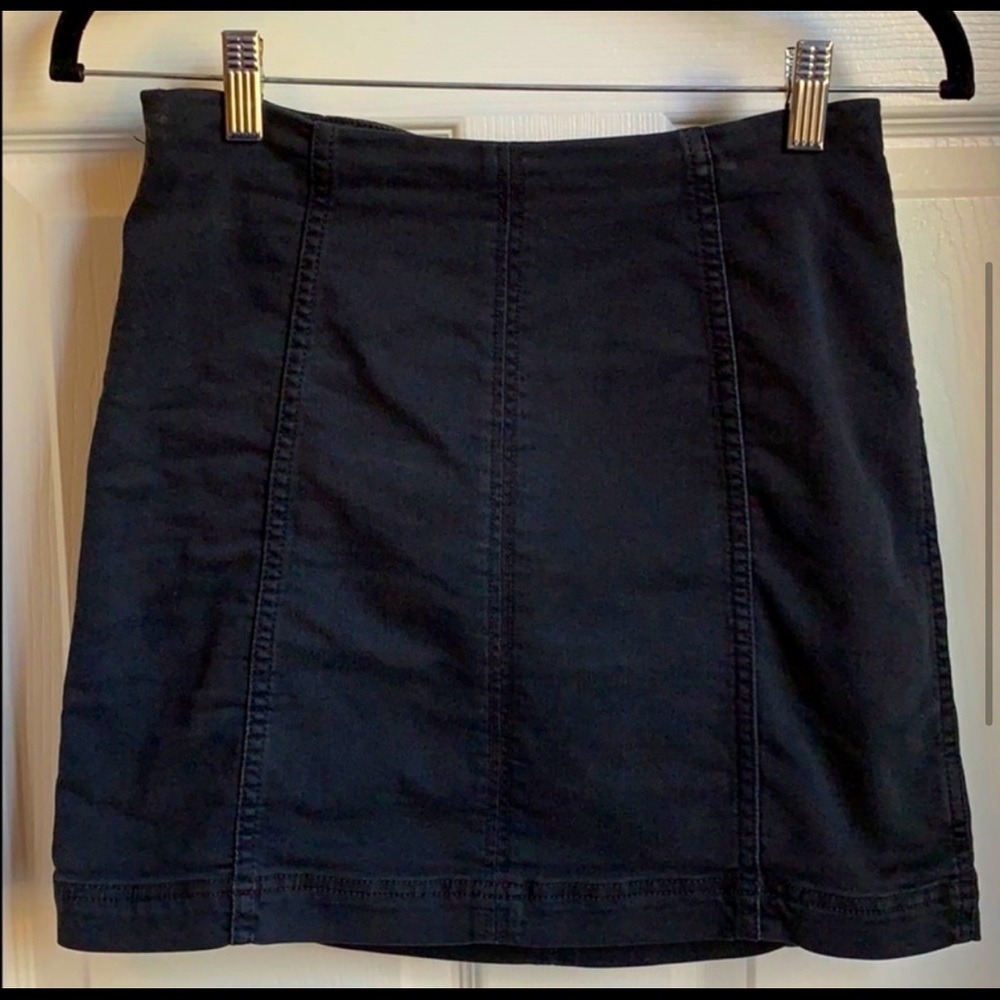 Free People Black Mini Skirt